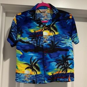 Tropical Blue Sunset Men's Shirt